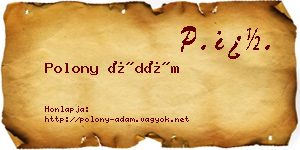 Polony Ádám névjegykártya